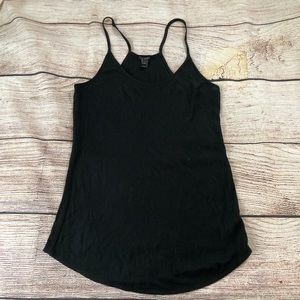 Black Ribbed Knit Tank Top JCrew